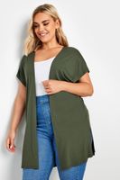 yours rebeca fina caqui con manga corta mujer curvy y tallas grandes yours