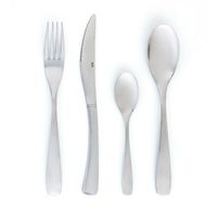 set 24 cubiertos inox  amefa danube - acero no apto microondas
