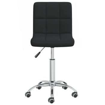 Silla De Comedor | Silla De Mesa | Silla De Cocina Giratoria Tela Negro