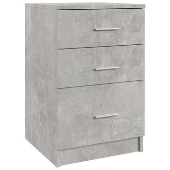 Mesita De Noche Madera Contrachapada Gris Hormigón 40x40x63 Cm Vidaxl