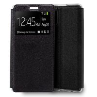 cool funda flip cover liso negro para samsung galaxy note 20