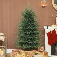 arbol de navidad de plastico metal homcom o78x150 cm verde