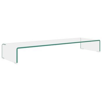 Soporte Para Tv | Mueble De Salón | Armario Tv/elevador Monitor Cristal Claro 100x30x13 Cm