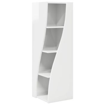 Armario De Esquina 32x32x102cm Madera De Ingeniería Brillante Vidaxl