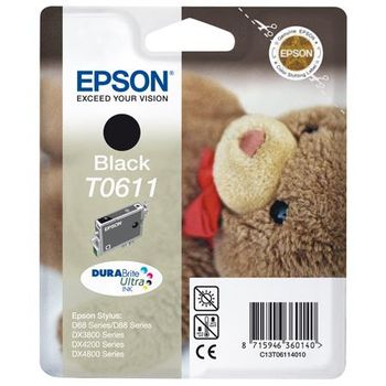 Epson T0611 (T061140) Black Original Ink Cartridge (Teddybear)