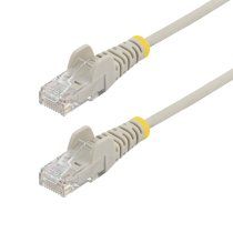 StarTech.com Cable de Red Ethernet CAT6 Delgado sin Enganches Gris de 15m - Cable RJ45 Snagless Slim 28AWG - Alambre de Cobre Puro - PoE 100W - con Alivios de TensiÃ³n - LSZH - Probado con Fluke