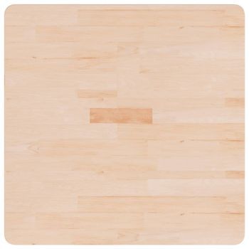 Tablero De Mesa | Tablero Escritorio Cuadrada Madera De Roble Sin Tratar 70x70x1,5cm