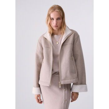 Liu Jo Abrigo Chaquetón boxy en borrego sintético para mujer