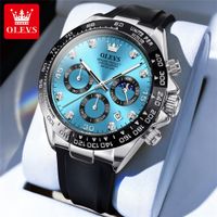 olevs 2875 reloj de cuarzo original de marca de lujo para hombre correa de silicona cronografo fecha automatica resistente al agua fase lunar reloj deportivo para hombre