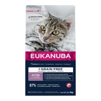 eukanuba kitten grain free rico en salmon - 2 kg