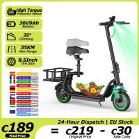 bicicleta electrica aovopro s2pro con motor potente scooter electrico con asiento 36v9ah 35km de autonomia canasta scooter electrico de 85 pulgadas con doble freno y aplicacion inteligente