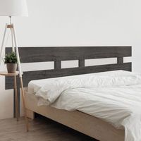 dhome cabecero ceniza 220cm dual horizontal estilo valla con patas madera reciclada dm herrajes incluidos 220cm dual horizontal valla ceniza