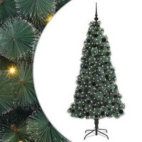arbol de navidad  decoraciones de navidad artificial preiluminado con set de bolas verde