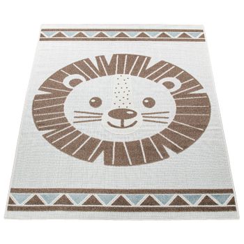 Alfombra infantil para interior y exterior Twitara beige 140x200 cm