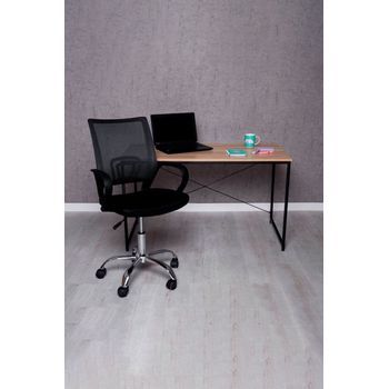 Conjunto Escritorio Dek Y Silla Midi Pro - Negro