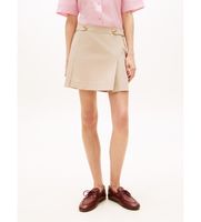 tommy hilfiger para mujer ww0ww49649 falda tencel beige 38 casual algodon organico sostenible
