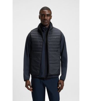 BOSS para hombre. 50545867 Chaleco Urbanex marino (XL), Casual, Poliéster