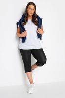 leggings negros piratas tummy control viscosa elastano mujer curvy y tallas grandes yours