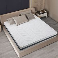 colchon 140x200 cm en waterfoam hipoalergenico 25 cm  relleno de guata y funda de tejido 3d transpirable antiacaros y antifungico  fabricado en italia