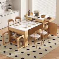 isla de cocina con ruedas mesa extensible de 55153 cm y enchufes integrados
