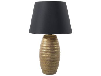 Lámpara de mesa  porcelana dorado