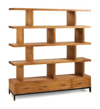 Librería de madera marrón, alt. 170 cm