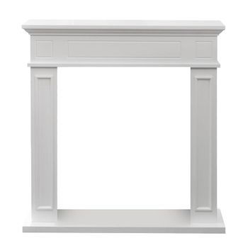 Marco chimenea divina fire madera blanca 89,5x90,5x28 cm
