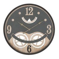 reloj de pared de metal negro o cm 67x65