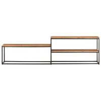 mueble tv  mueble de salon  armario tv de madera maciza de acacia 180x30x50 cm