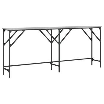 Mesa Consola Madera De Ingeniería Gris Sonoma 180x29x75 Cm Vidaxl