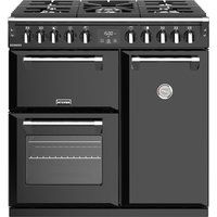 stoves richmond s900df cc 90 cm dual fuel range cooker - black black