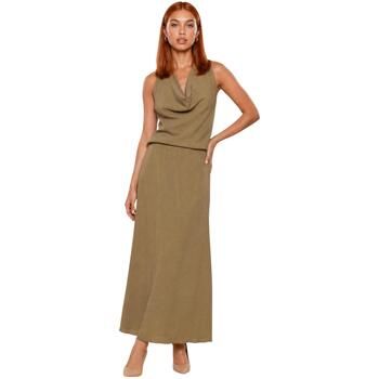I Am Vestidos Gonna Linea A crinkle 6598V78 para mujer