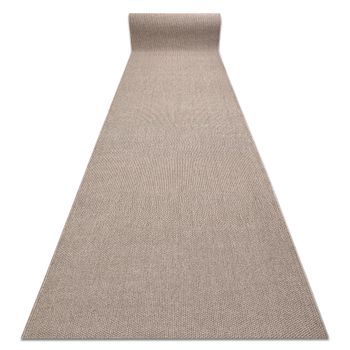 Alfombra De Pasillo Casablanca Loom Marrón, Lazo, Suave Interior Y Ex 100x500 Cm