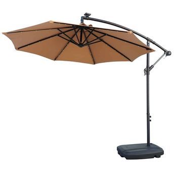 Sombrilla Articulada Jardin 250cm 24led Solar Uv50+ Pro