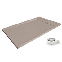 plato de ducha ambiente moka - 70x200cm - resina con cargas minerales