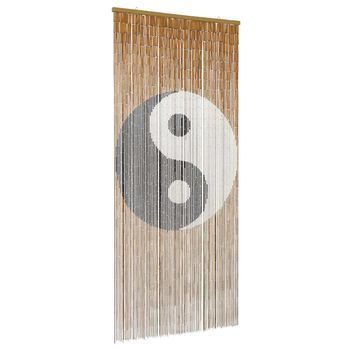 Cortina De Puerta Insectos Multicolor 90 X 200 Cm Bambú Vidaxl