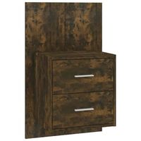 mesita de noche de pared con cajones 485 x 325 x 80 cm en madera contrachapada marron dec034251
