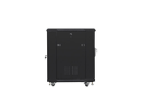 armario rack lanberg 19ar 15u 600x800 flat pack negro puerta malla