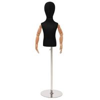 maniqui ajustable de 120-157 cm con base unisex pp negro vidaxl