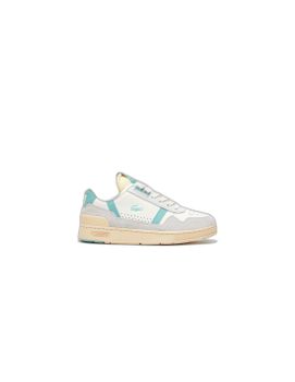 Zapatillas Lacoste T-Clip Leather Colour Pop Blanco Mujer