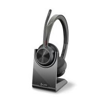 hp poly auriculares poly voyager 4320-m con certificacian para microsoft teams  llave bt700  soporte de carga