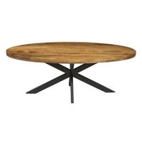 mesa de comedor ovalada bourgia en madera maciza de mangolia ideal para un comedor acogedor