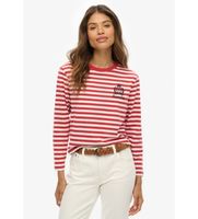 superdry para mujer w6012109a camiseta country club rojo s casual algodon manga larga