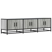 mueble tv  mueble de salon madera ingenieria y metal gris sonoma 150x35x41 cm