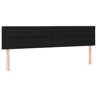 cabecero accesorio para dormir mueble de dormitorio 2 piezas 80 x 5 x 7888 cm tela negra tdl0206238