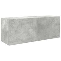 mueble de pared bano  armario de bano madera ingenieria gris hormigon 80x25x30cm