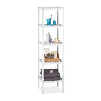 Estante De Baño De Bambú Blanca 180 Cm