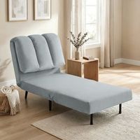 sofa cama individual de poliester metal homcom 72x88x87 cm gris