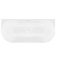 banera mural rea capri slim 170 tapa negra white 1695 x 795 x 58 cm