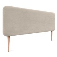 dhome cabecero tapizado en pana con patas redondeado para pared acusticos cabeceros absorbentes cabezal cama dormitorio beige 150cm